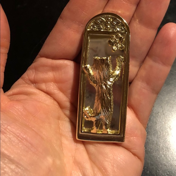 Vtge “AJC” Cat in the Mirror With Butterfly Brooch - Picture 1 of 6